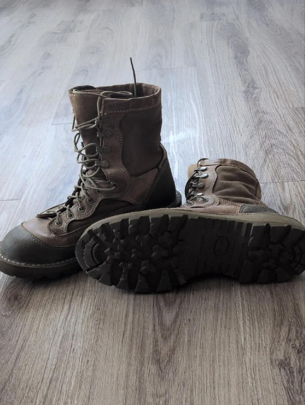 Men's Brown Lace-Up Rain & Snow Tactical Boots
